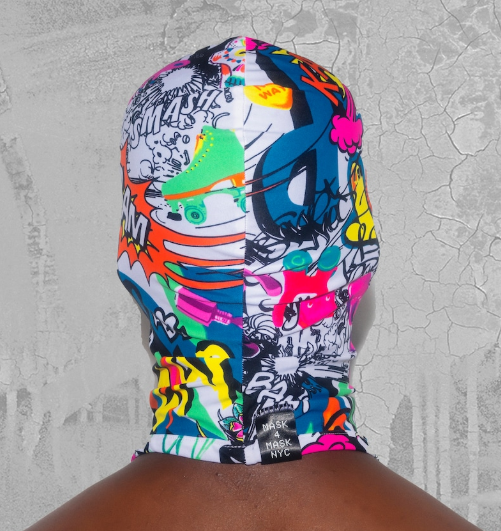 Pop Art Comic Print 3-Hole Full-Face Mask 109
