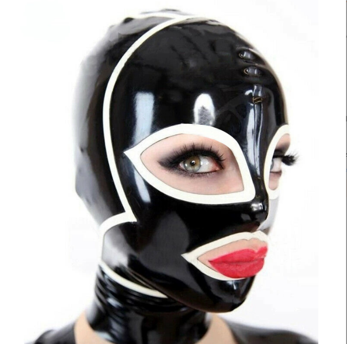 High-Gloss Latex 2-Hole Full-Face Mask 123