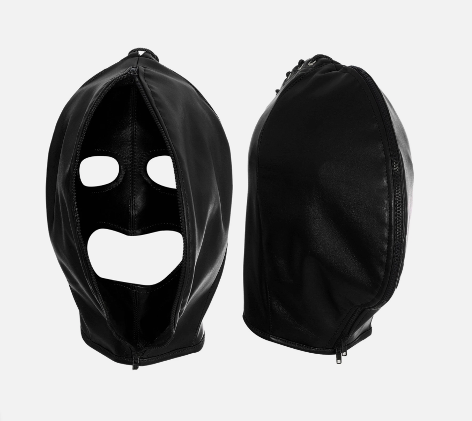 Hooded Leather Full-Face Mask 127