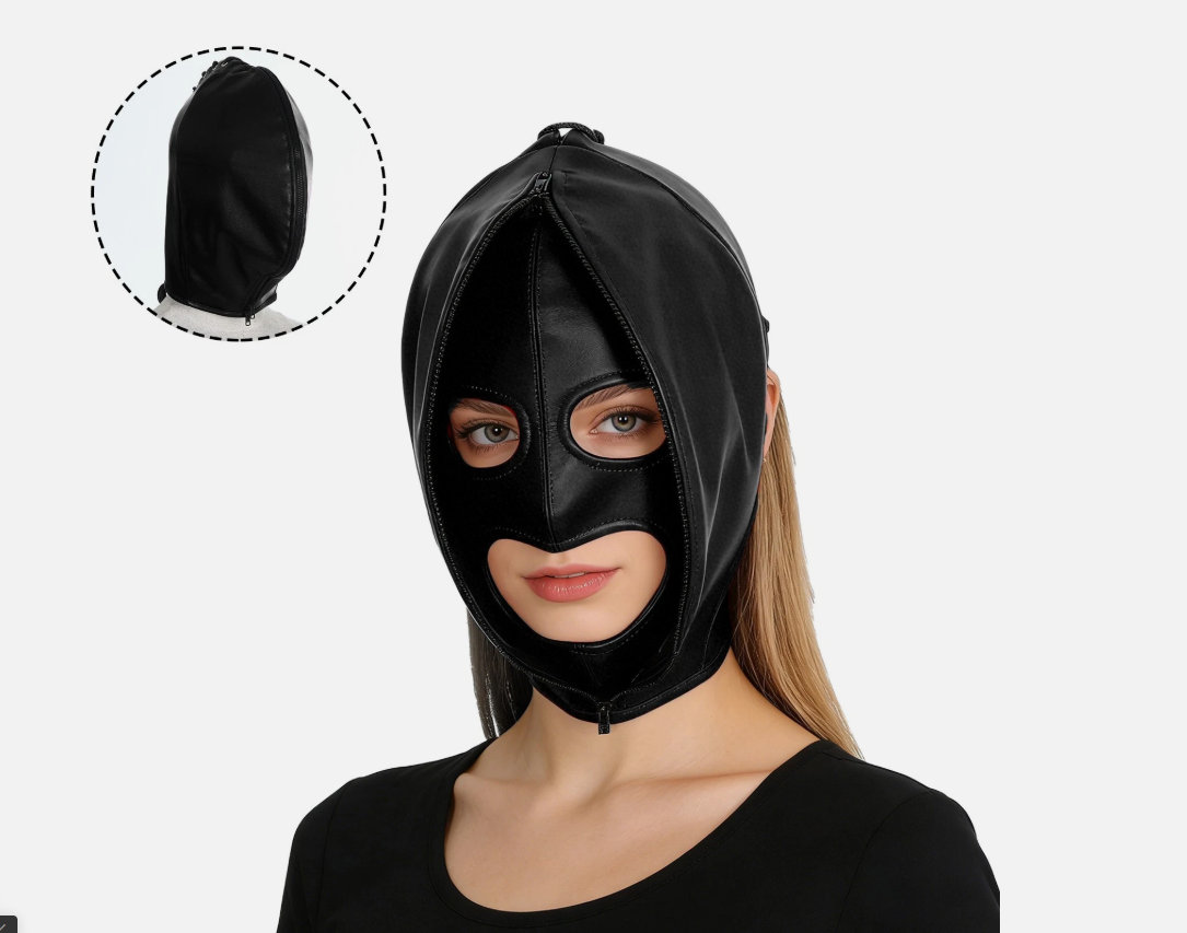 Hooded Leather Full-Face Mask 127