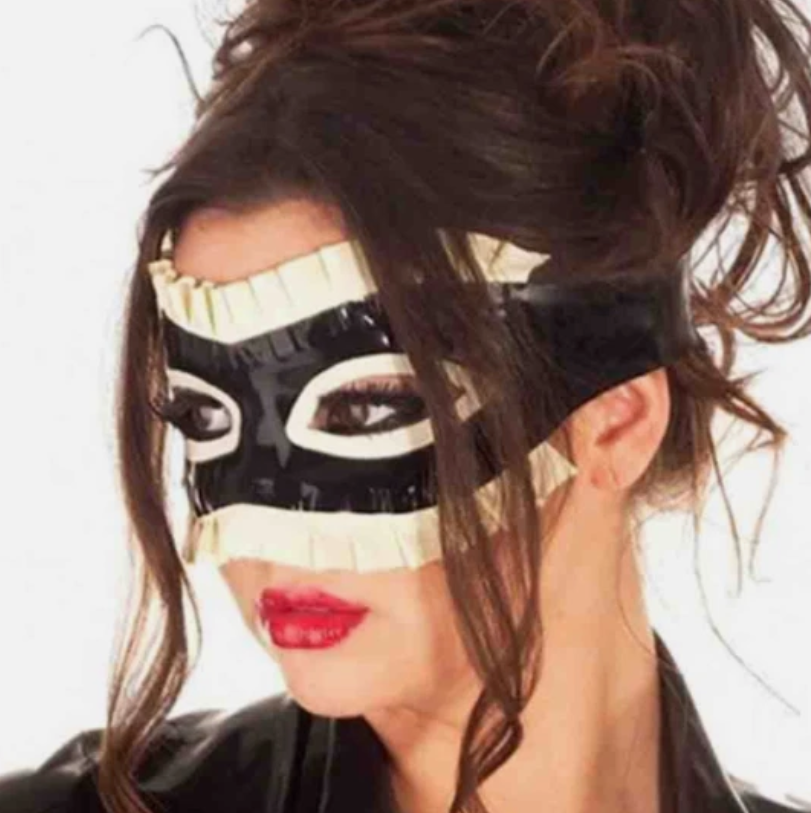 Ruffled Latex Eye Mask 129