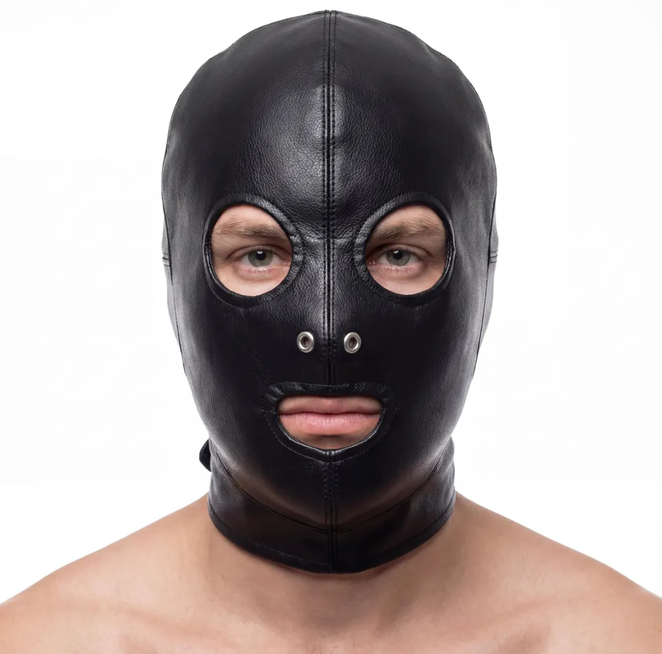 Premium Leather 3-Hole Full-Face Mask 137