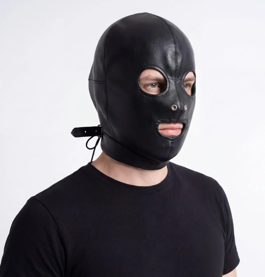 Premium Leather 3-Hole Full-Face Mask 137