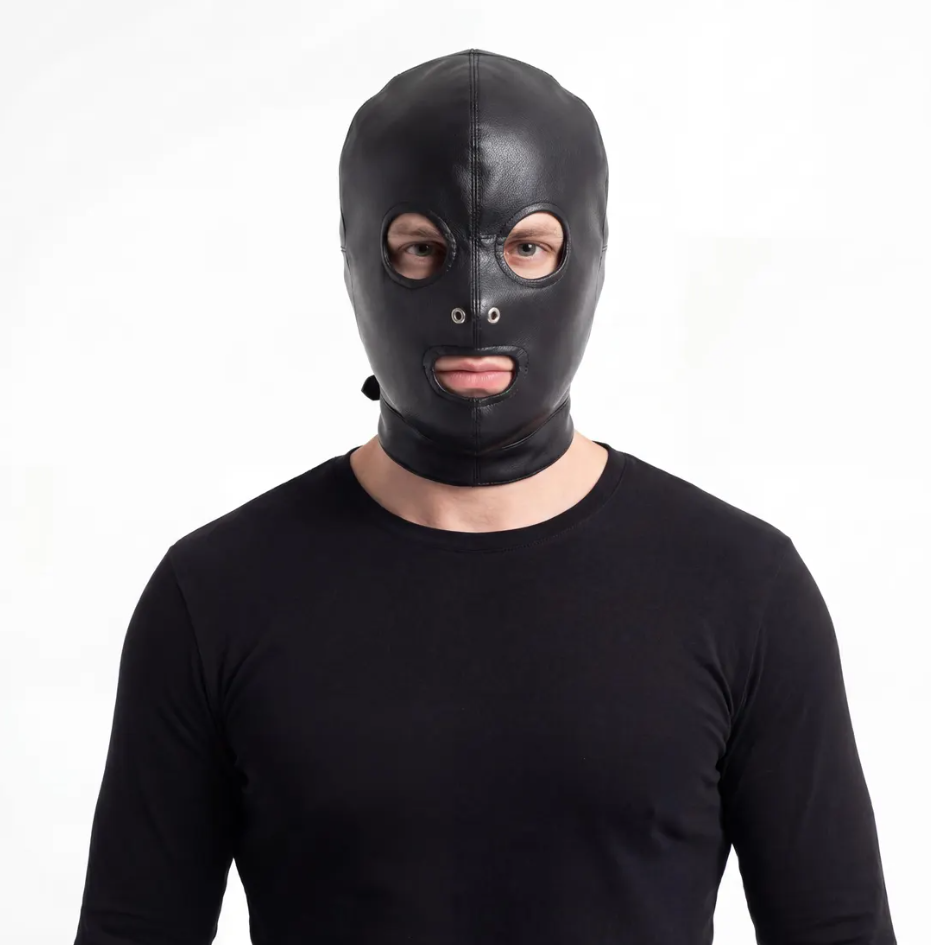 Premium Leather 3-Hole Full-Face Mask 137
