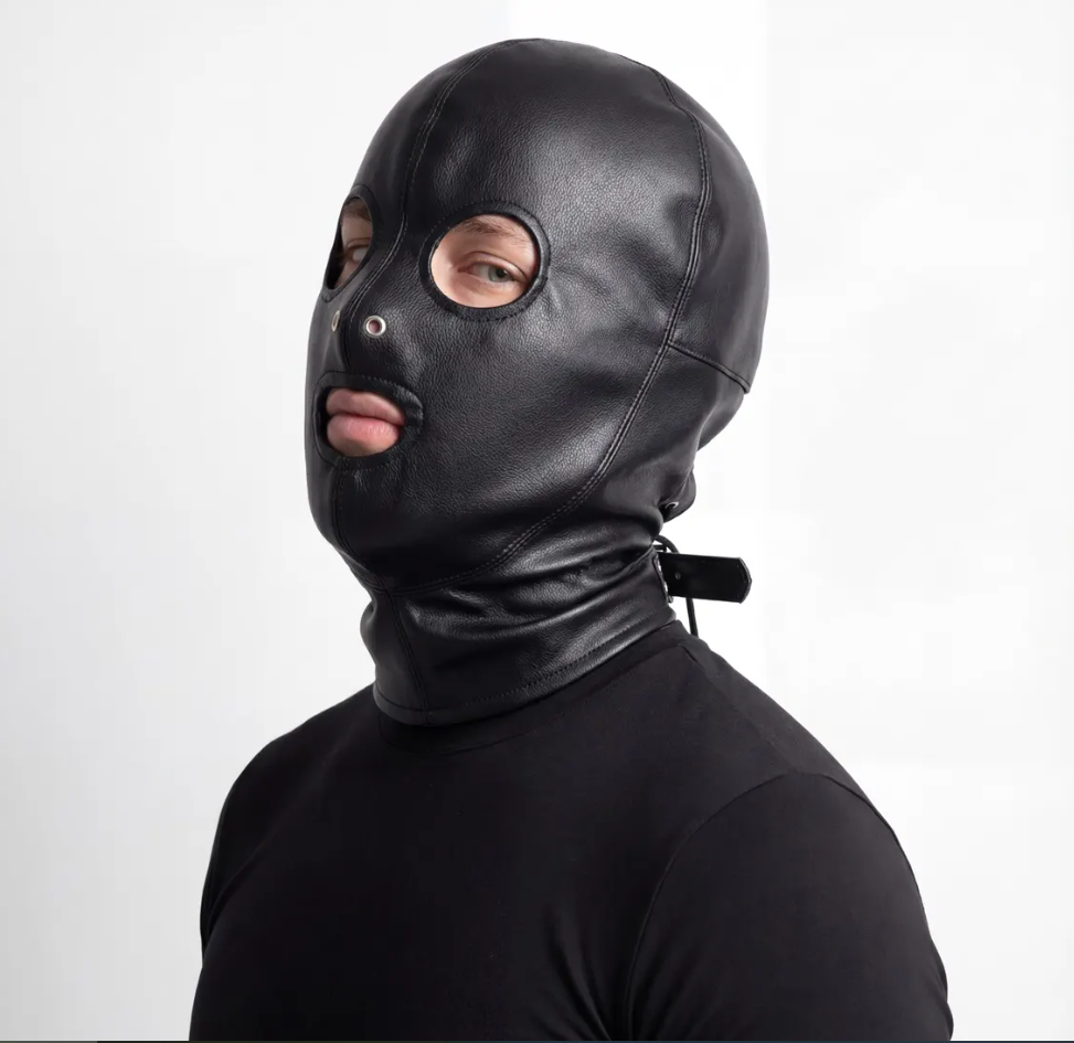 Premium Leather 3-Hole Full-Face Mask 137