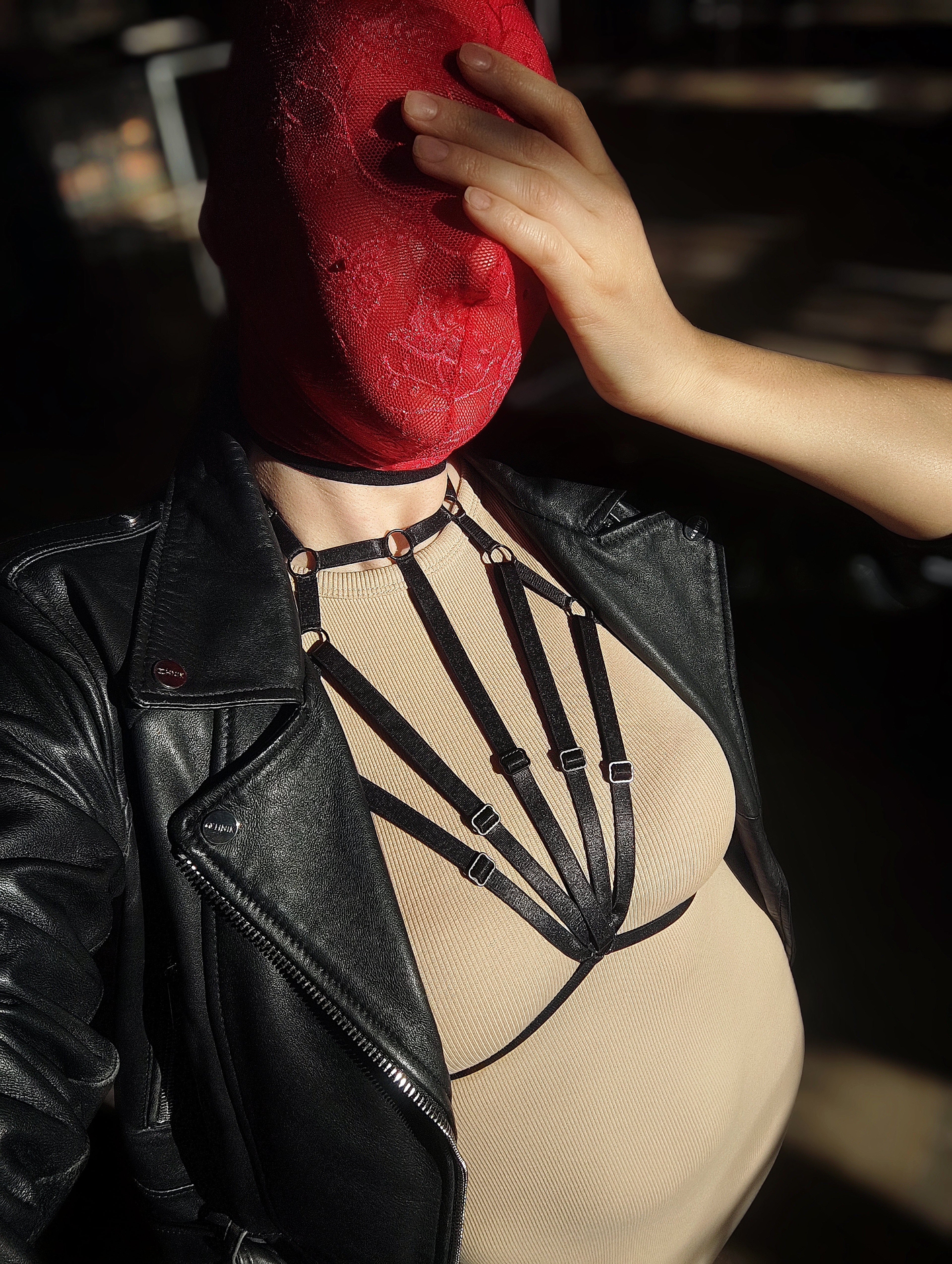 Adjustable Chest Harness Lingerie 3