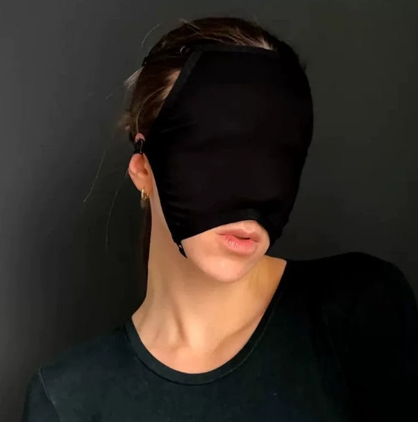 Black Stretch Fabric Eye Mask