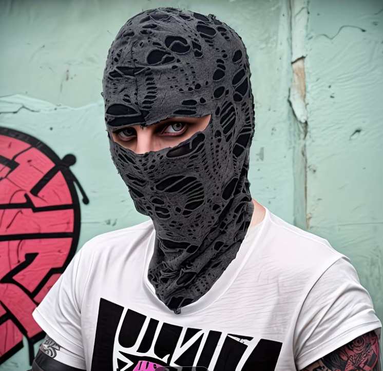 Distressed Mesh Full-Face Mask 88