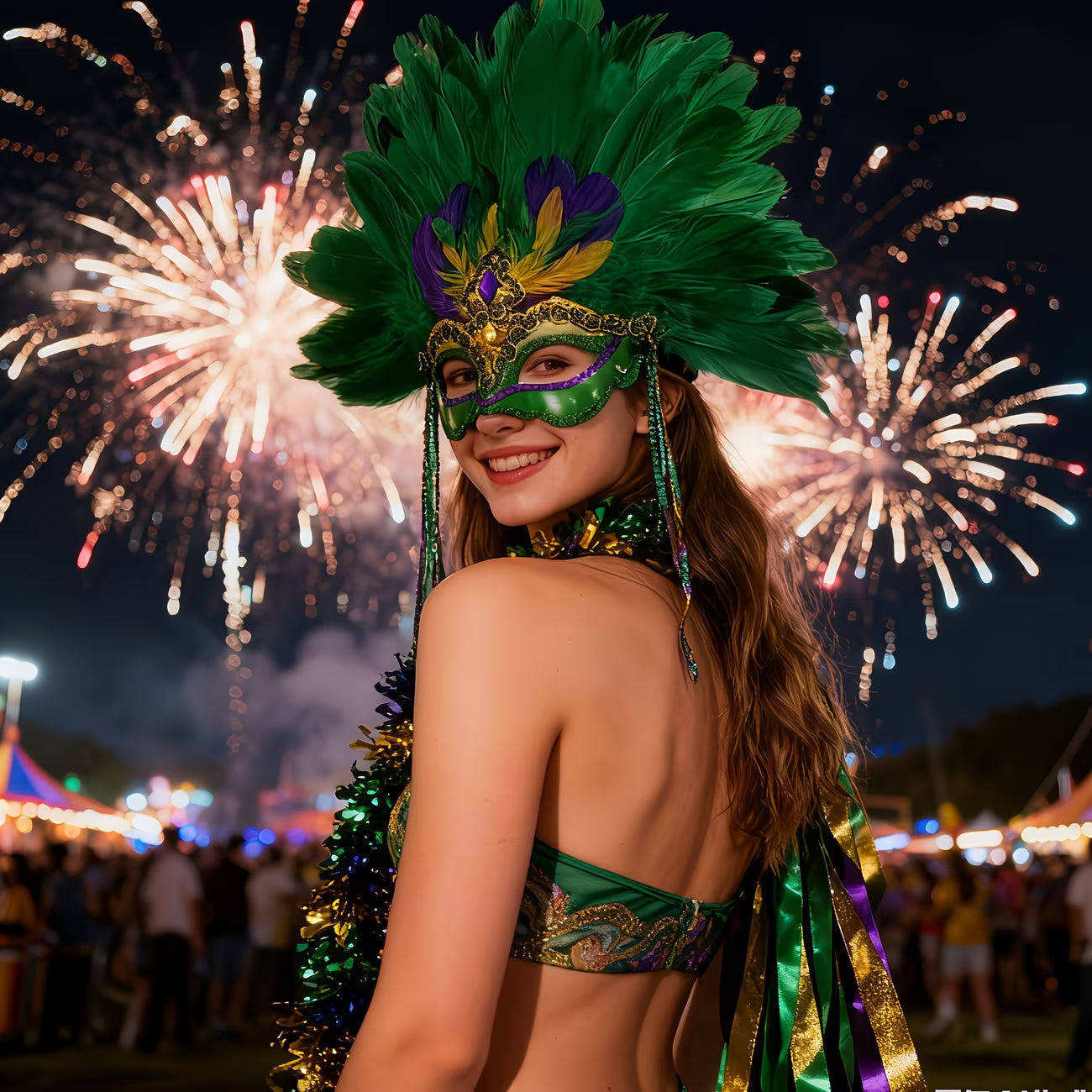 Mardi Gras Feather Masquerade Mask 89