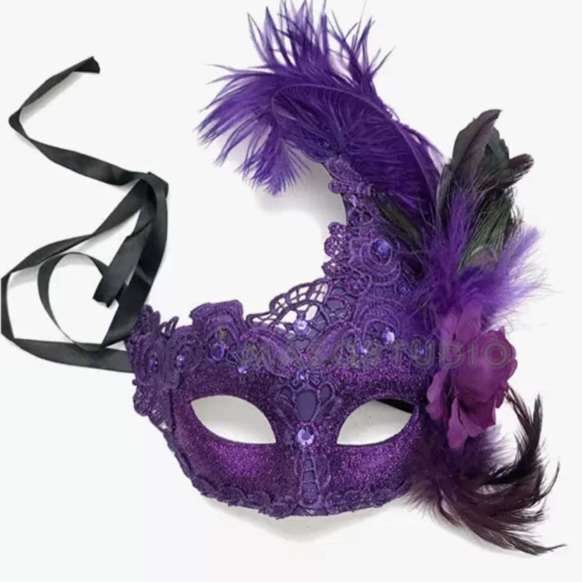 Black Men or Women Masquerade Masks