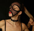 Black Fishnet Half-Face Mask