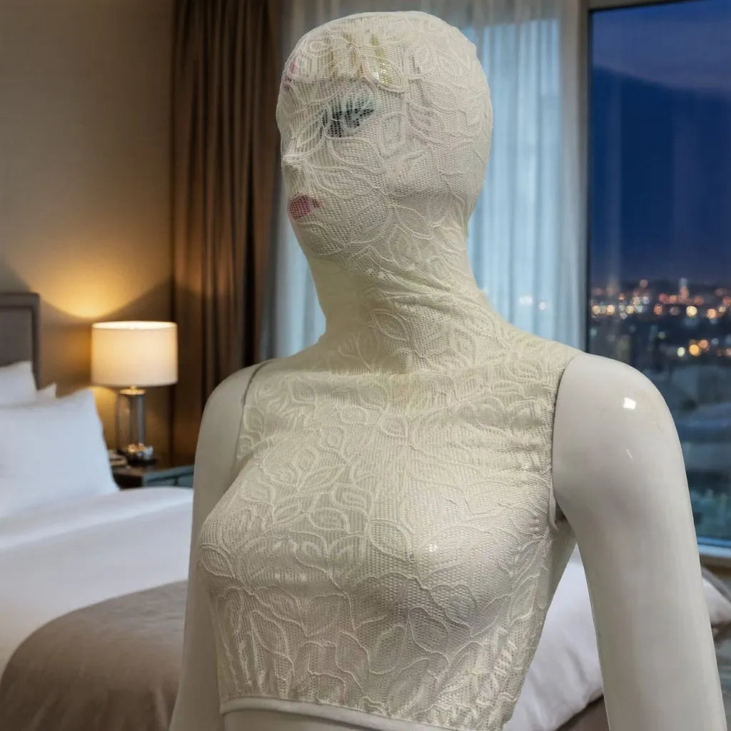 Ivory Lace Full-Cover Bodysuit 84