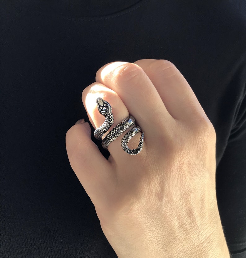 Gothic Coiled Snake Wrap Ring