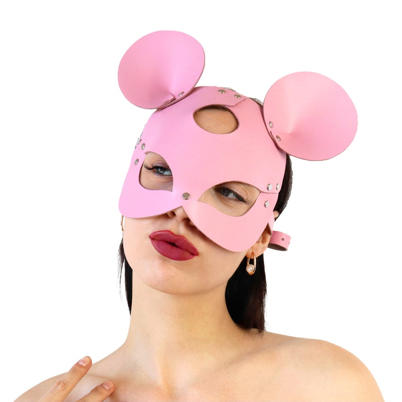 Leather mouse mask (choose color) 148