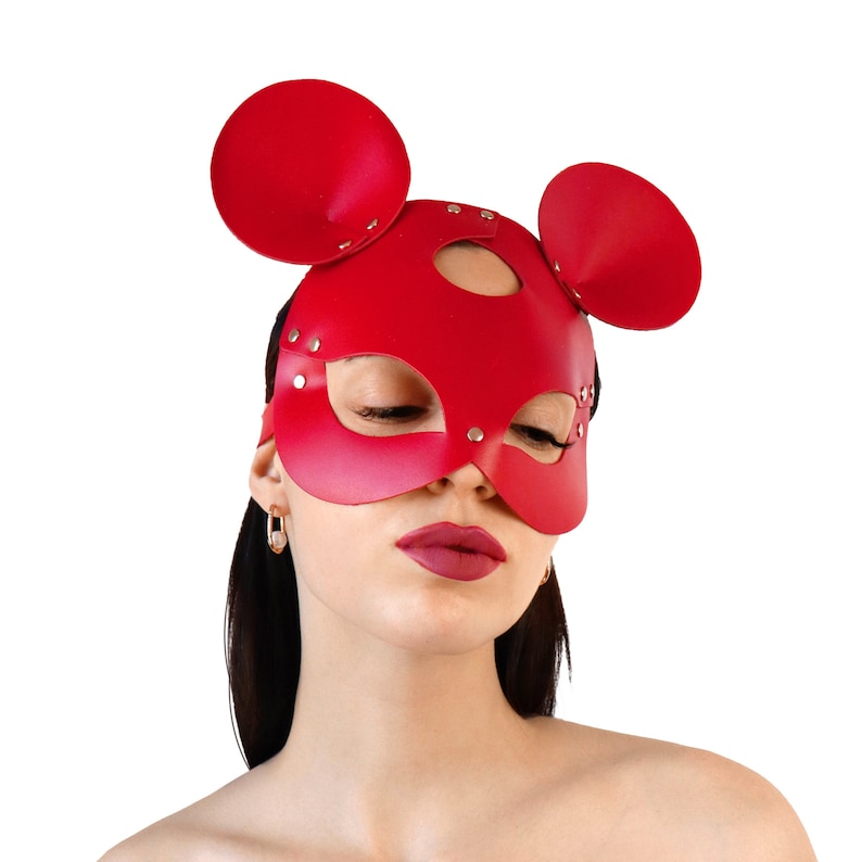 Leather mouse mask (choose color) 148