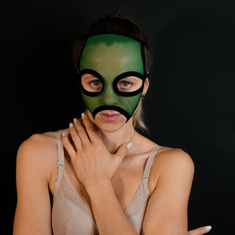 Sheer Green Mesh Full-Face Mask 159