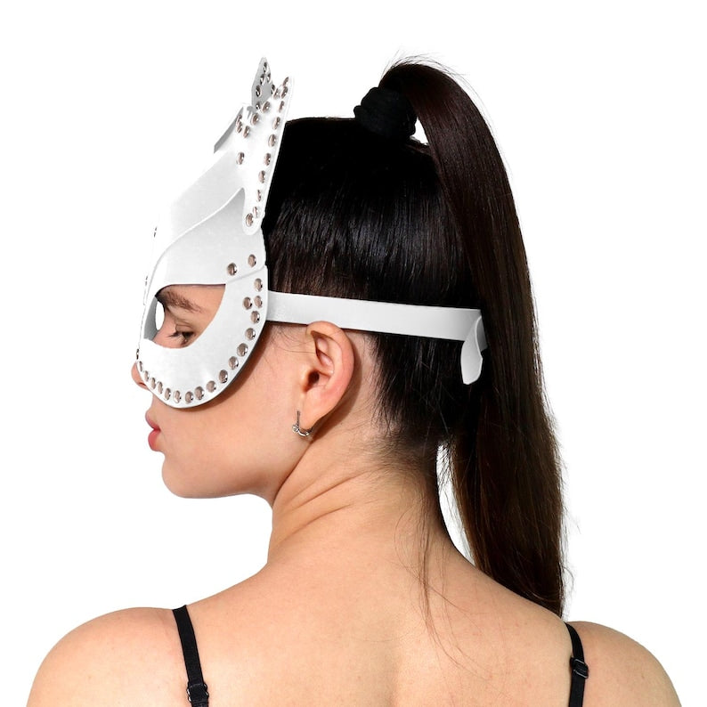 Leather Cat Mask: Cosplay Rave Accessory 147
