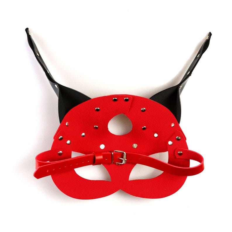 Spiked Devil Leather Mask: Rave Festival Accessory 146