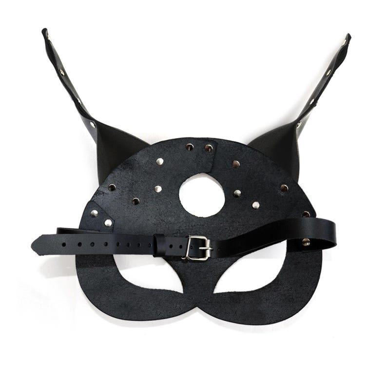 Spiked Devil Leather Mask: Rave Festival Accessory 146