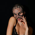Sheer Leopard Print Full-Face Mask 161