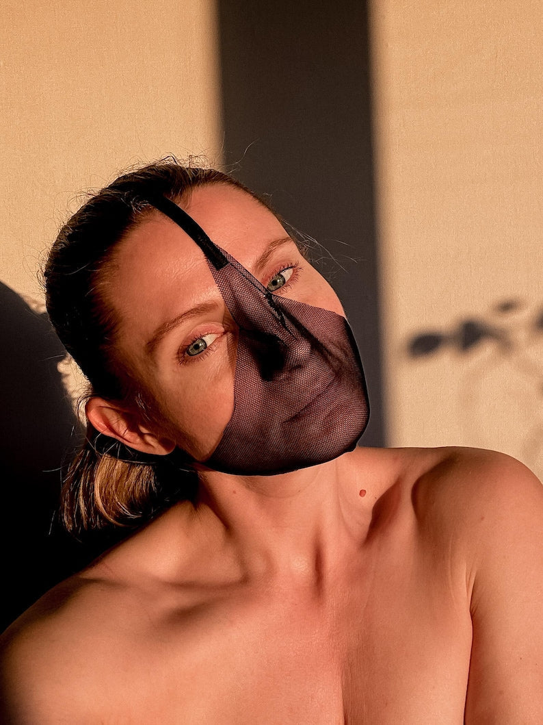 Black Lace Fetish Blindfold Mask 165