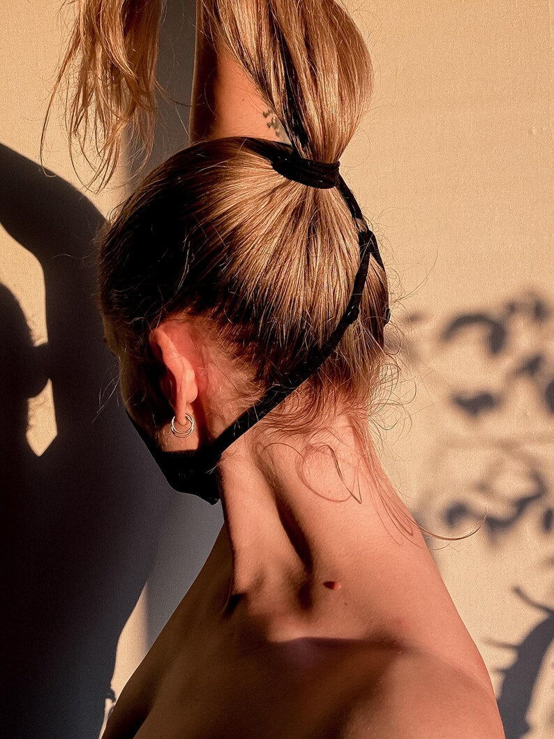 Black Lace Fetish Blindfold Mask 165