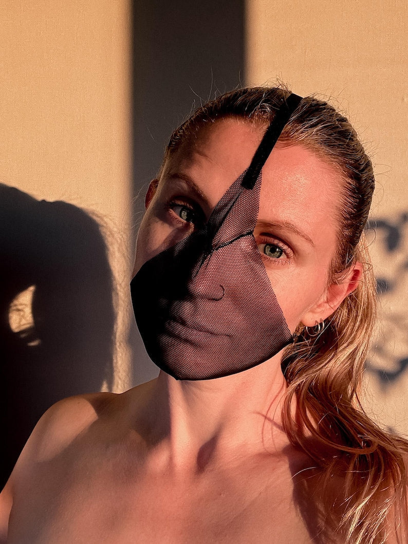 Black Lace Fetish Blindfold Mask 165