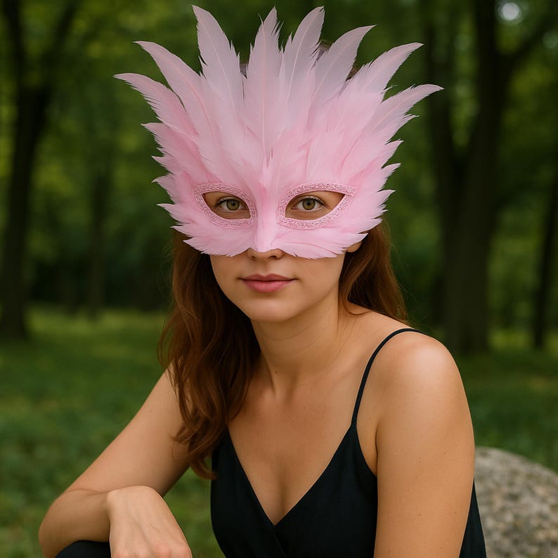 Feather Masquerade Mask