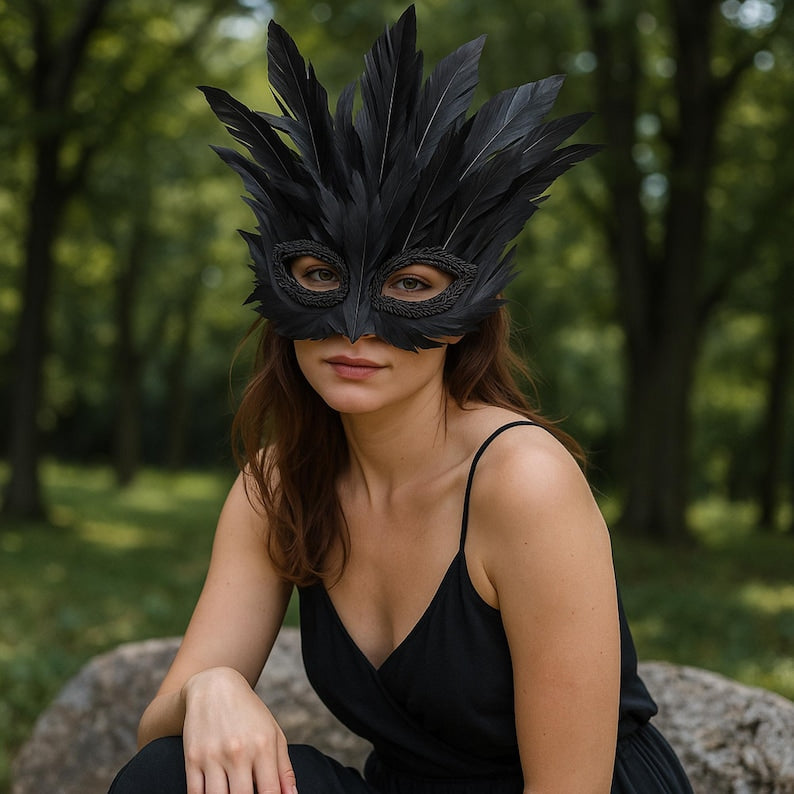 Feather Masquerade Mask
