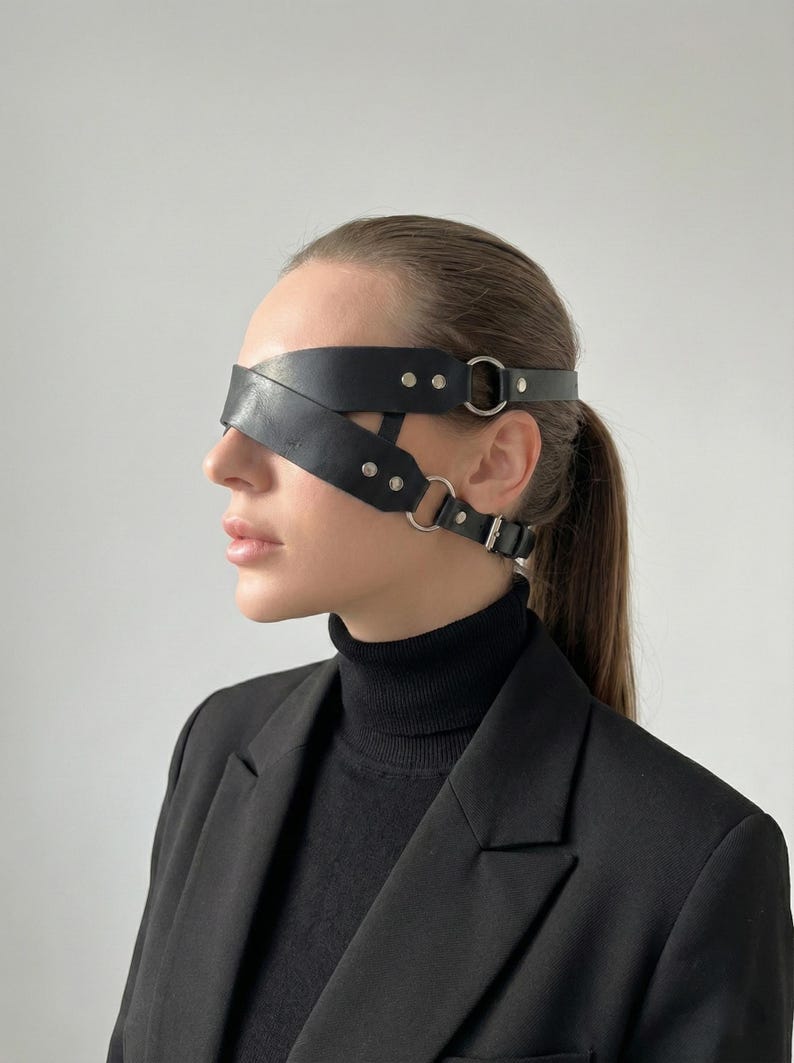 Women PU Leather Blindfold Mask 155