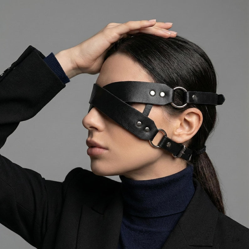 Women PU Leather Blindfold Mask 155