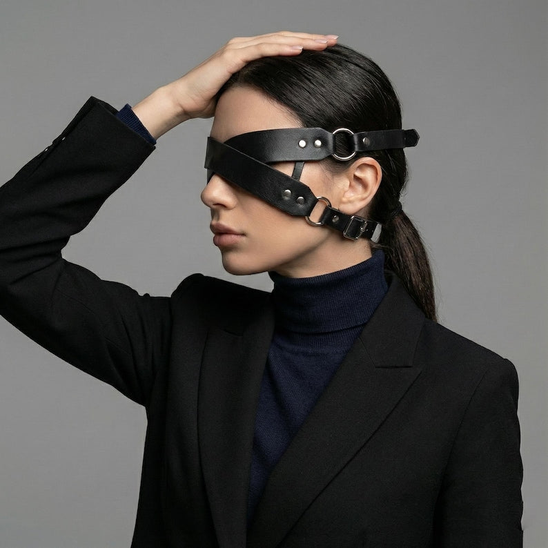Women PU Leather Blindfold Mask 155