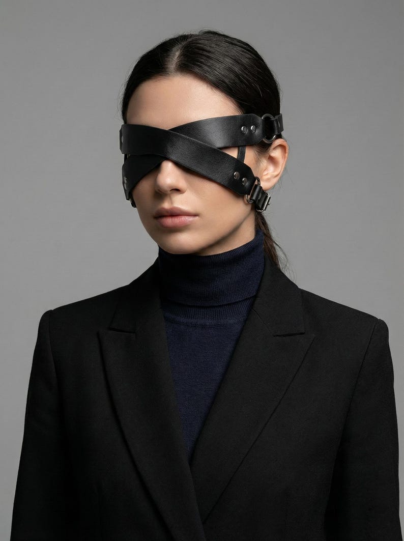 Women PU Leather Blindfold Mask 155