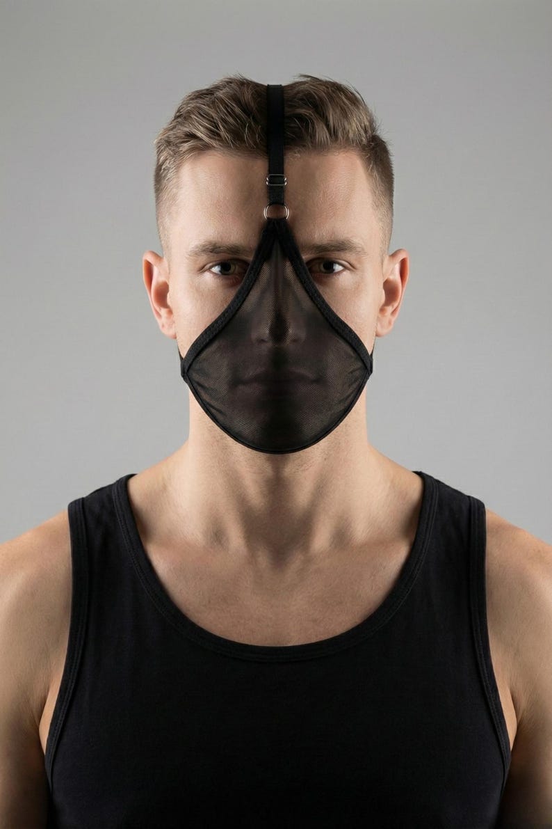 Black Mesh Rave Mask  68