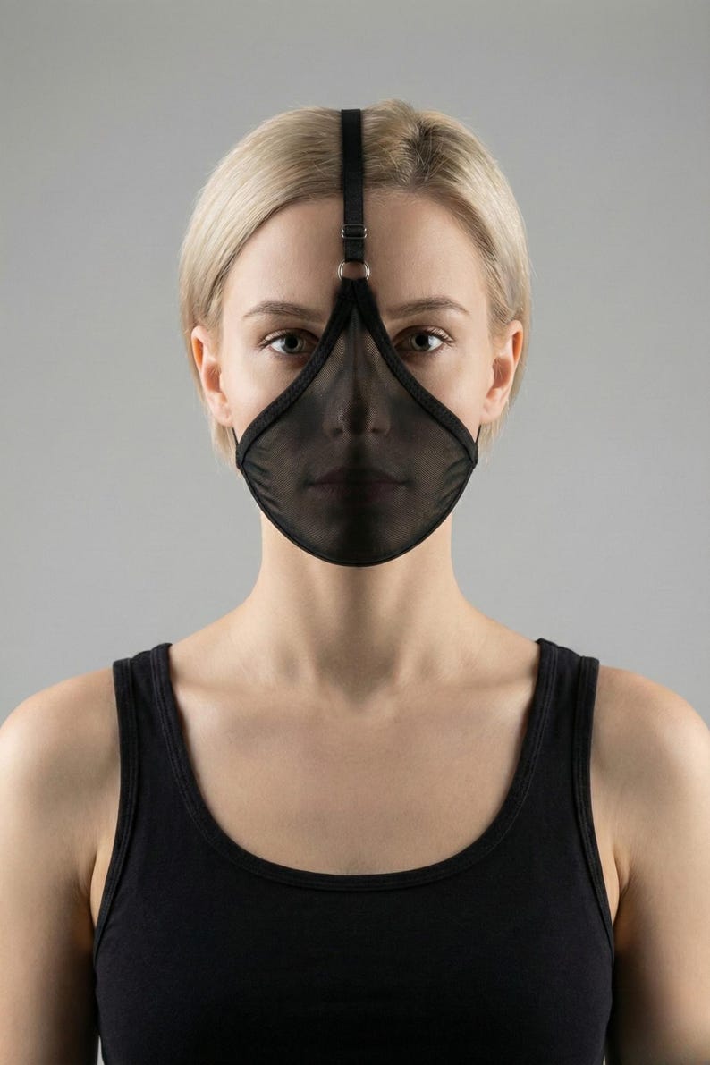 Black Mesh Rave Mask  68