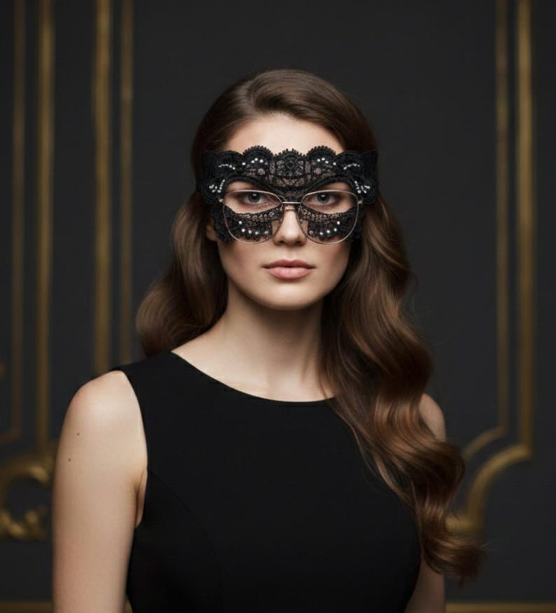 Eyeglasses Lace Womens Masquerade Ball Mask 169