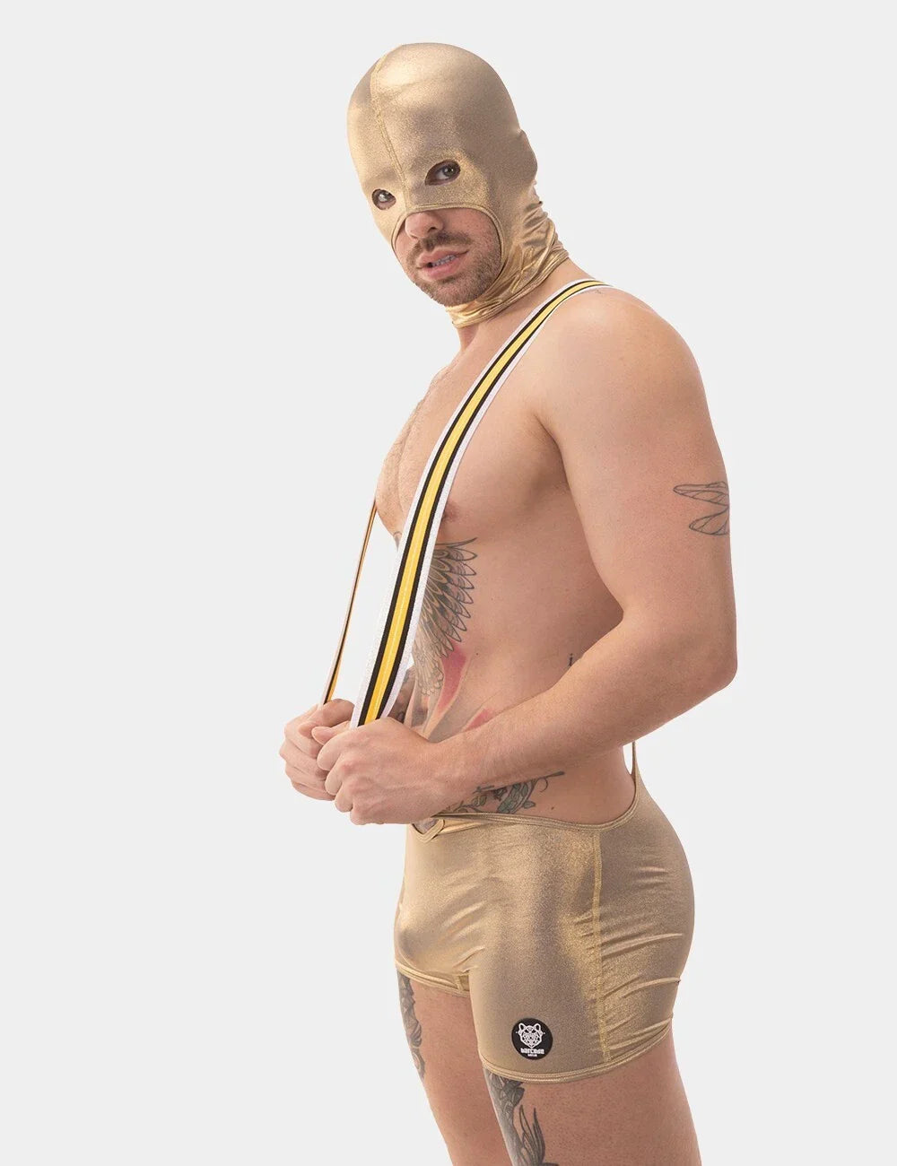 Glossy Mask Hood Cru (Silver & Gold) 101