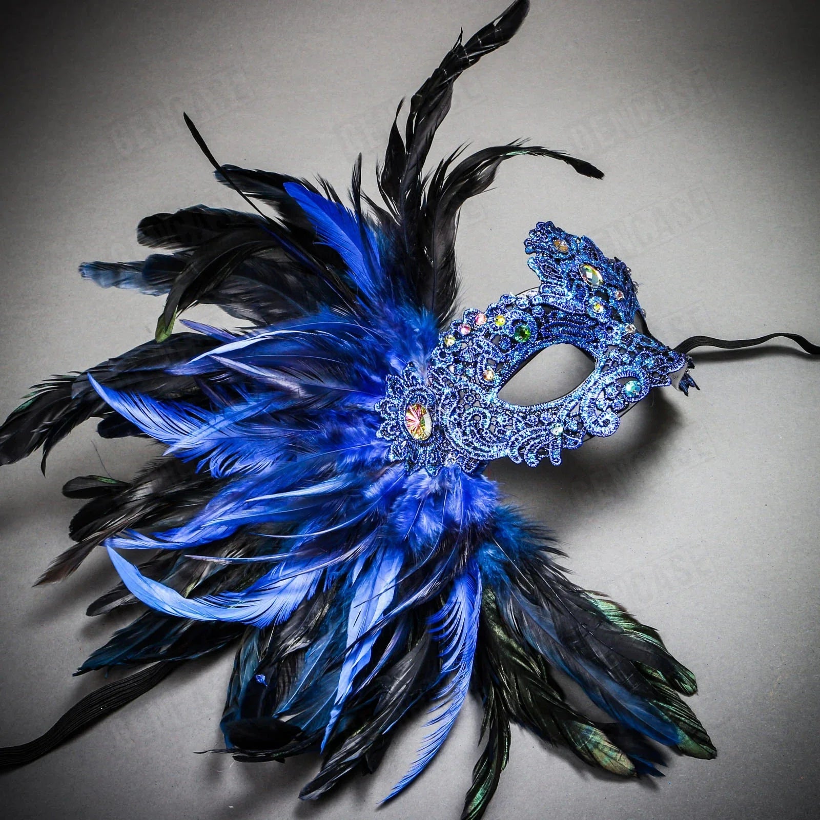 Midnight Blue Masquerade Mask Set 93