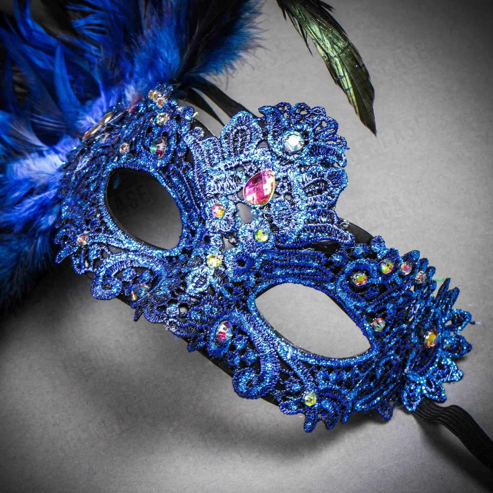 Midnight Blue Masquerade Mask Set 93